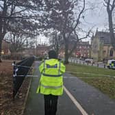 The scene at Woodhouse Moor after the baby had been found in a critical condition. (pic by National World)