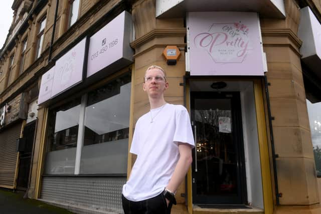 Jordan Denny, 23, is a self-employed hair stylist based in Style You Pretty, Lower Wortley. He is currently in the running for Hair Stylist of the Year at the UK Hair and Beauty Awards 2024. Photo: Simon Hulme