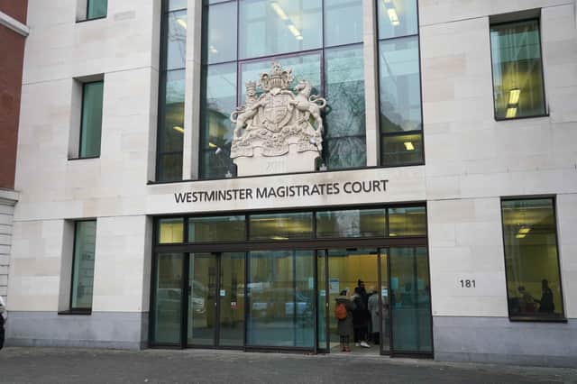 The pair were charged at Westminster Magistrates’ Court (Photo by PA Wire)