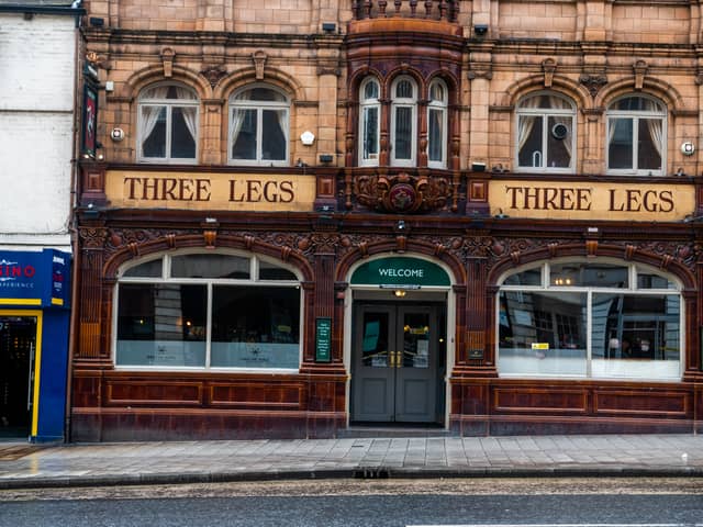 The Three Legs pub in the Headrow, Leeds (Photo by James Hardisty/National World)