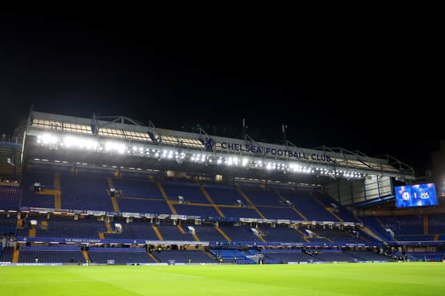 A Leeds United fan 'fell from a height' while watching his side's match against Chelsea at Stamford Bridge, it has been confirmed  