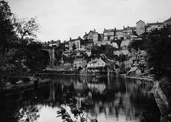 Knaresborough as seen from the steps to the Castle in October 1950.