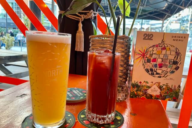 The smoky Bloody Mary proved too smoky for my guest - although I enjoyed it.