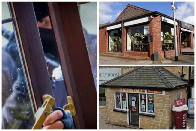 Beaumont broke into Bob's Heel Bar and La Terrasse and was jailed, but appealed. (pics by National World / Google Maps)