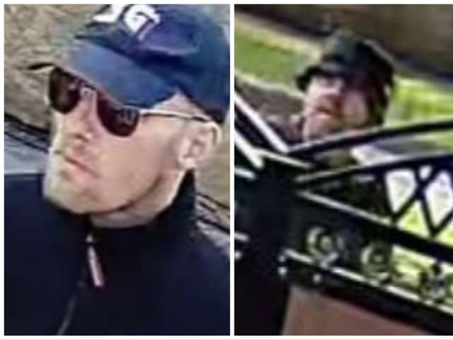 These two men are wanted by West Yorkshire Police over an arson attack in Leeds
