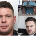 Gareth Dean (left) was jailed for 15 years and eight months at Leeds Crown Court for the attack in Revolucion which left Matthew Syron (bottom right) blind. (pics by WYP / National World / SWNS)