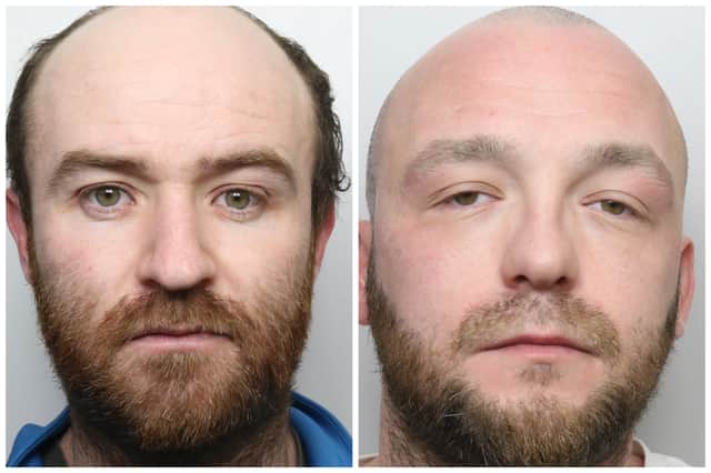McNulty (left) and Clough were caught after the manner of their driving attracted patrolling police. (pics by WYP)