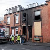 The fire broke out at a house on Harold Street, Leeds, on March 5. Photo: Tony Johnson.