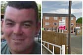 Ryan Ellwood was stabbed through the heart at his home on Greenwood Court, Agbrigg. His wife Lisa denies his murder. (pics by WYP / Google Maps)