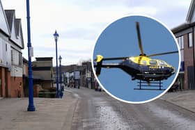A police helicopter is involved in a search in Rothwell. Photo: National World.