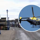A police helicopter is involved in a search in Rothwell. Photo: National World.
