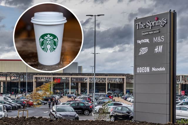Starbucks has announced plans to open a new coffee shop at The Springs retail park, pictured, in east Leeds.