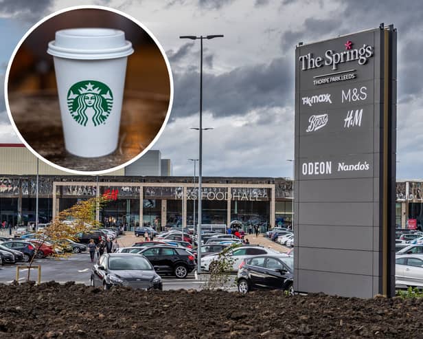 Starbucks has announced plans to open a new coffee shop at The Springs retail park, pictured, in east Leeds.