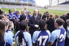 The Duke of Edinburgh met girls from across Leeds.