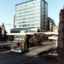 A view looking on to the Norwich Union building on Junction of Infirmary Street with Park Row. The building was demolished in 1995 and replaced by no 1 City Square.