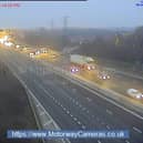 The crash happened on the M62 eastbound between junction 28 and junction 29 (Photo by motorwaycameras.co.uk)