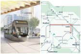 The first phase of the proposed network would include two lines serving Leeds and Bradford. Pictures: WYCA