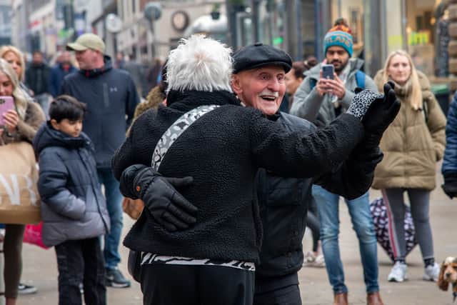 Alan and Carol always make time for a dance when they visit Leeds city centre. Photo: National World