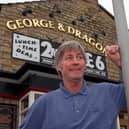 Former Scottish international footballer, Jim McCalliog took over the George & Dragon pub. Pictured in November 1999.