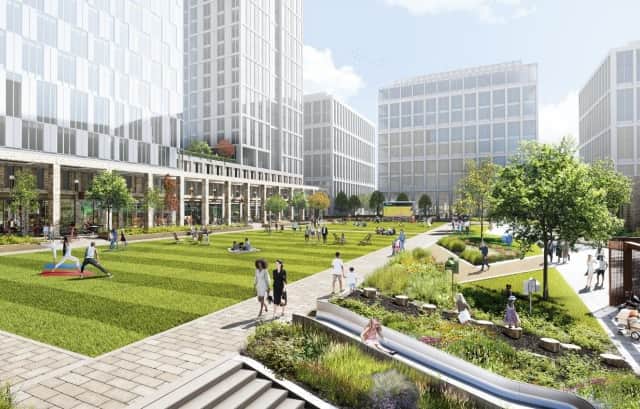 A CGI image showing what 'City One Square' - part of the planned City One development in Holbeck - could look like. Picture published via Leeds City Council.