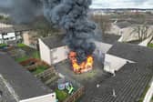 The huge fire broke out in Hunslet on Sunday (March 17). Photo: LS Drone/Scott Moss.