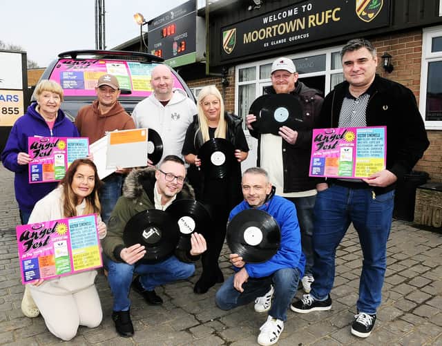 Angel Fest 2024 will be taking place on May 25 at Moortown Rugby Football Club. The event will raise money for Homeless Street Angels and St Gemma's Hospice. From left, Pat Campbell, Mark Foster, Carl Whitehead, Shelley Joyce, Sy Burndred, James Patta, Becky Joyce, Andy Hunt and  Dean Fisher. Photo: Steve Riding