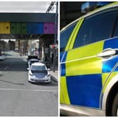 Heatley took police on a 10-minute chase around Leeds city centre before smashing into two taxis. (pics by Google Maps / National World)