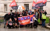 School support staff and parents rallied outside Leeds Civic Hall in 2024 calling for an overhaul of the city’s SEND provision.
