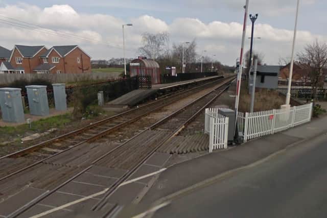 Brown turned onto the railway tracks at Streethouse from a level crossing. (pic by Google Maps)