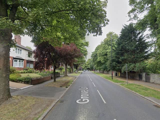 Police were called to the scene of a "verbal altercation" on Grove Lane, Headingley, where a machete was later recovered on March 21. Photo: Google.