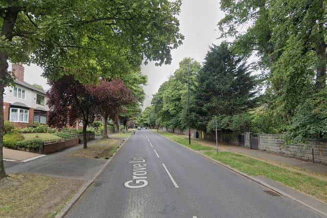 Police were called to the scene of a "verbal altercation" on Grove Lane, Headingley, where a machete was later recovered on March 21. Photo: Google.