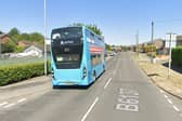 A double-decker Arriva Yorkshire service crashed into a garden wall on Leeds Road, Kippax early this morning. Picture: Google