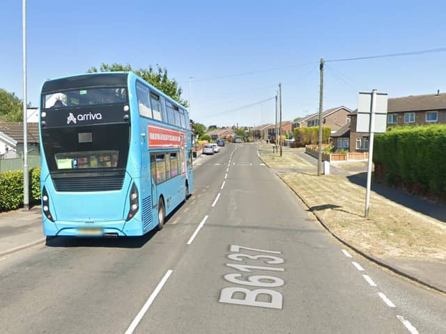 A double-decker Arriva Yorkshire service crashed into a garden wall on Leeds Road, Kippax early this morning. Picture: Google