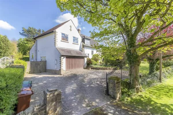 This distinctive looking luxurious four bedroom home on a massive plot in the highly desirable Bramhope area is on the market.