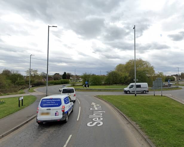 Motorists have been advised to avoid the A63 roundabout on Selby Road, Garforth, over a burst water main. Photo: Google.