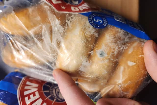 Craig Wood was horrified when he found that two packets of bagels were mouldy and out-of-date.