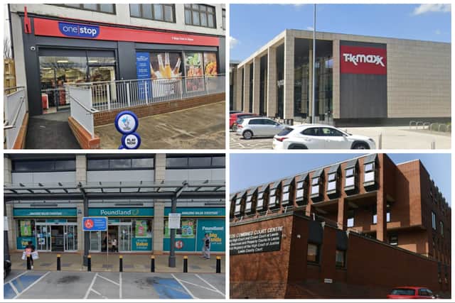 Roberts hit several shops in Leeds, stealing to feed her heroin addiction. (pics by National World / Google Maps)