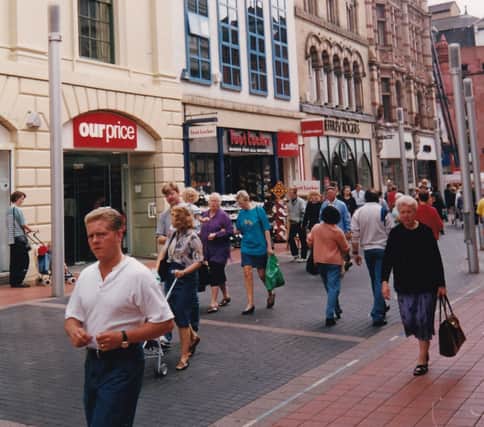 Shoppers on Commercial Street in January 1995.