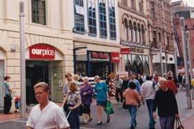 Shoppers on Commercial Street in January 1995.