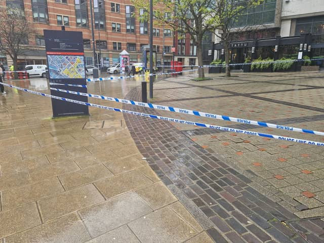 Police scenes were put in place around Leeds city centre while searches for the victim were conducted. Photo: National World
