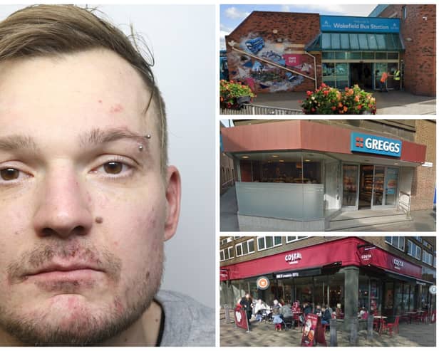 Hancock hit three shops in the space of 15 minutes, desperately needing money for drugs. (pics by WYP / Google Maps)
