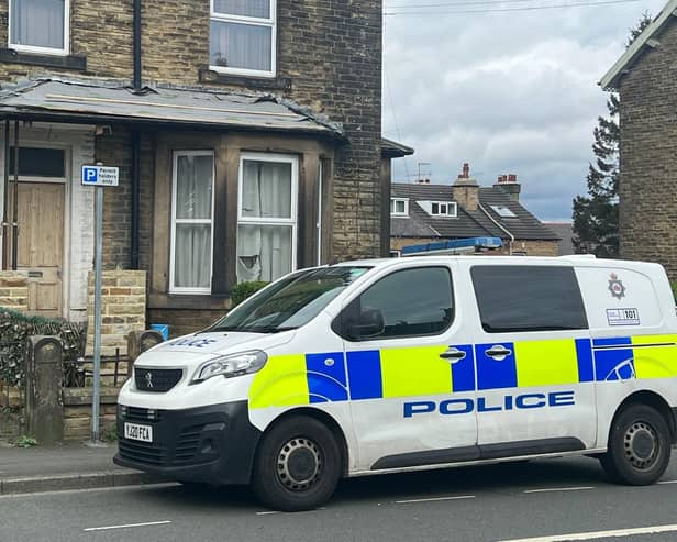 A man in his 40s has died after a house fire that was reported on Cemetery Road, Pudsey, shortly before 10pm on April 12. Photo: Steve Riding.