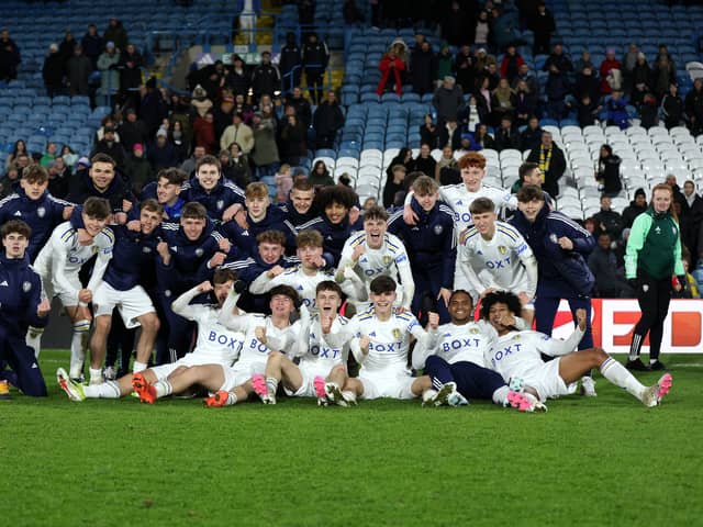 WISH GRANTED: For Leeds United's under-18s.