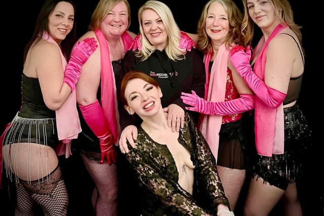 From left back: Sharon, Haley, Kate, Helen, Reanne and Hernani (front) - the West Yorkshire dance troop for breast cancer survivors (Photo by Kate Challinor / SWNS)