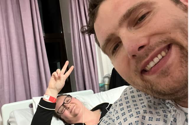 Pontefract couple undergo weight loss surgery using robots. Pictured Mike Hirst with his wife Julie. Photo: Mike Hirst