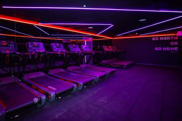 Inside North Studio. Classes include Box and Build, Vinyasa Yoga, Cycle 45, HIIT + Run and The Rebuild. 