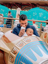 One-year-old Cruz Kimitri-McElroy with his dad Simon McElroy.