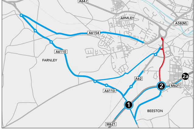 The five-mile diversion route from May 13-17 (Photo by Leeds City Council)