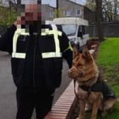 Parents said that children have been left 'petrified' by the presence of a security guard and dog outside of the Leeds school