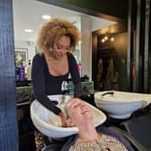 Mel B treated three lucky fans and their loved ones to complimentary hair treatments in Leeds (Photo by National World)
